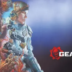 La copertina di Gears 5 recensione mostra Kait Diaz e altri eroi pronti alla battaglia contro le minacce aliene.
