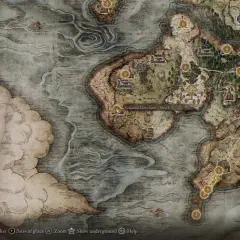 La mappa completa di Elden Ring mostra terre selvagge, isole e un mercante solitario. Esplora ogni angolo!