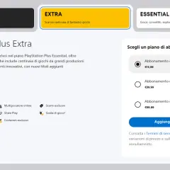 PlayStation Plus Extra: accesso a centinaia di giochi, inclusi titoli di grandi produzioni e indipendenti. Scegli il tuo piano di abbonamento.