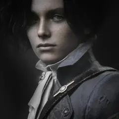 Ritratto di P, protagonista di Lies of P, con un'espressione intensa. Potrebbe essere un'immagine promozionale per il game pass.