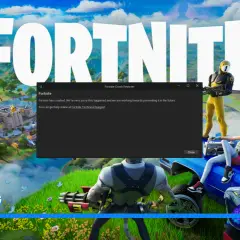 Schermata di Fortnite con messaggio di crash: "Fortnite has crashed." Spiega perché Fortnite non va, con un avviso di supporto tecnico.