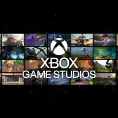 Logo Xbox Game Studios con collage di immagini di videogiochi.
