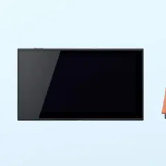 Console Nintendo Switch 3 con Joy-Con blu e arancioni pronti per il gioco.
