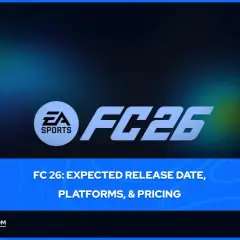Logo Game Boost e logo EA Sports FC 26. Titolo: FC 26: data di uscita, piattaforme e prezzi.