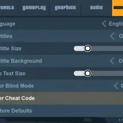 Menu impostazioni di GTA 3: opzioni accessibilità, con la voce "Inserisci codice" evidenziata, per usare i trucchi.