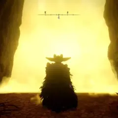 Un personaggio con un cappello a punta e un mantello scuro si erge di fronte a una luce accecante, pronto ad affrontare il boss finale di Elden Ring.