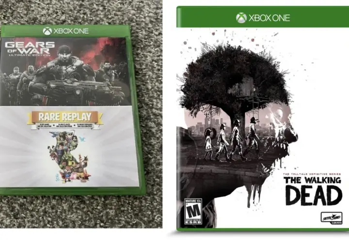 Copertine di Gears of War Ultimate Edition e The Walking Dead Telltale Definitive Series, due tra i migliori giochi Xbox One.