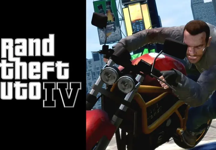 Niko Bellic sfreccia in moto a Liberty City, pronto a usare i trucchi di GTA 4 per seminare il caos.