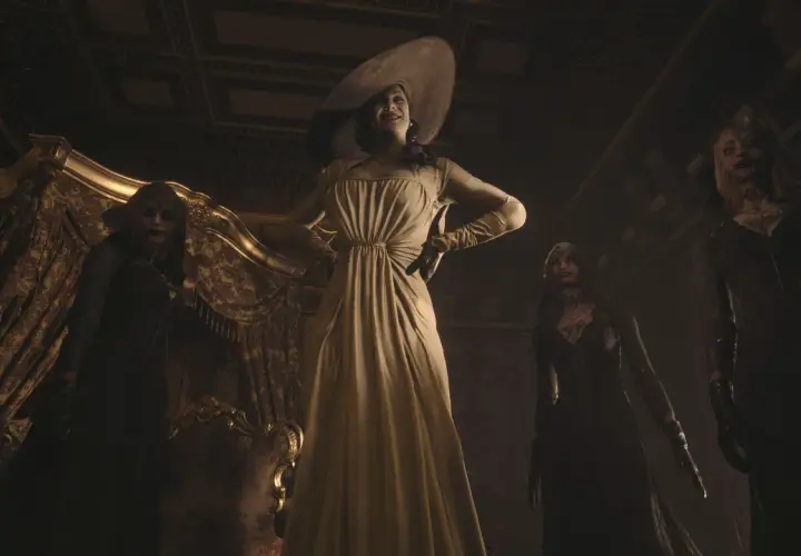 La terrificante famiglia Dimitrescu in una scena di Resident Evil Village. Una guida per sopravvivere.