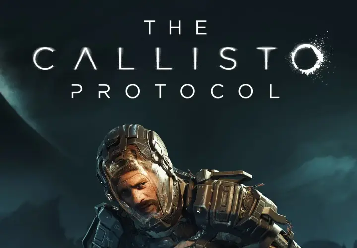 Un astronauta con casco futuristico guarda intensamente. Titolo: The Callisto Protocol recensione.