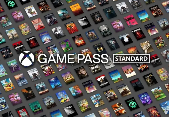 Un'ampia raccolta di copertine di giochi per Xbox Game Pass Standard, con titoli come Halo, Doom e Fallout.