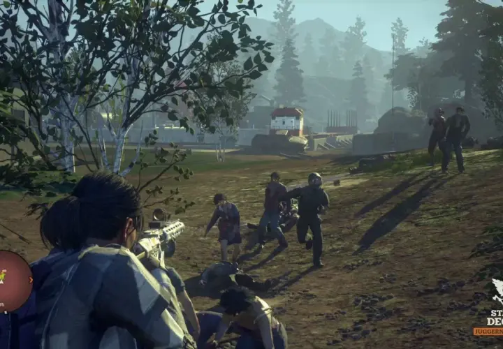 Sopravvissuti in fuga da zombie in una scena di State of Decay 2 recensione.