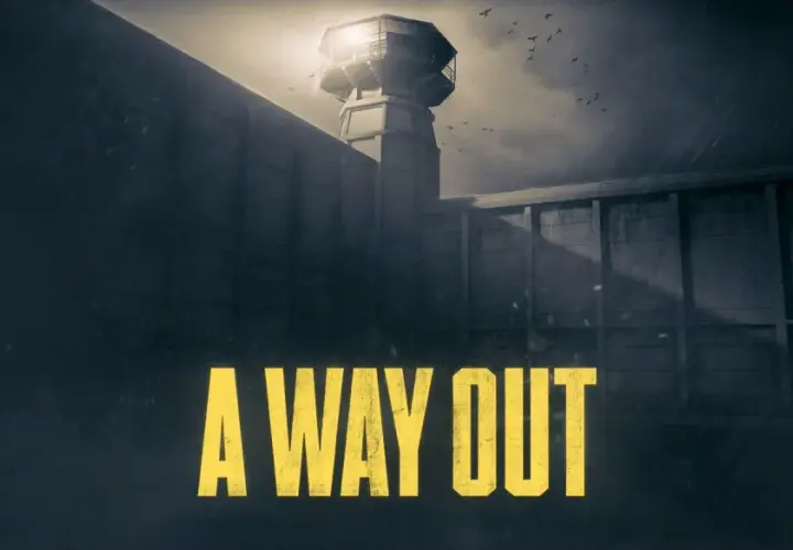 Il titolo "A Way Out" campeggia su un muro di prigione sotto la pioggia, con una torre di guardia illuminata in lontananza. Quanto dura a way out?