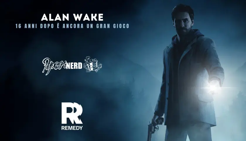 Alan Wake: 16 anni dopo, la sua durata è ancora un'esperienza indimenticabile. Alan Wake con la torcia e la pistola.