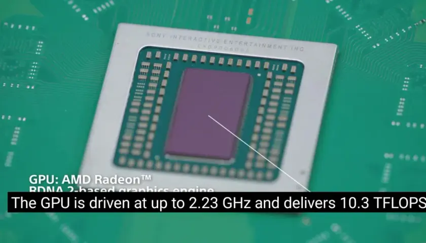 Il chip della scheda video PS5, un AMD Radeon™ RDNA 2, è il cuore pulsante della console.