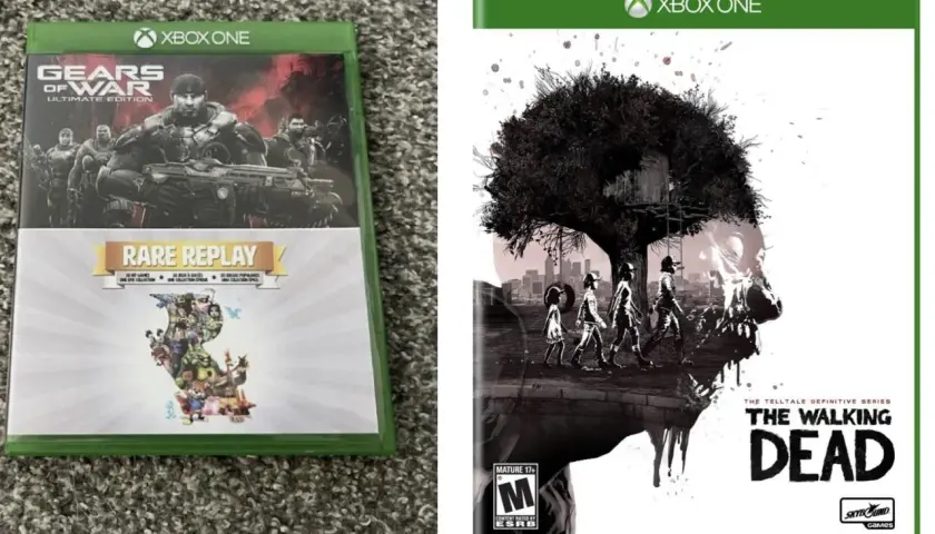 Copertine di Gears of War Ultimate Edition e The Walking Dead Telltale Definitive Series, due tra i migliori giochi Xbox One.