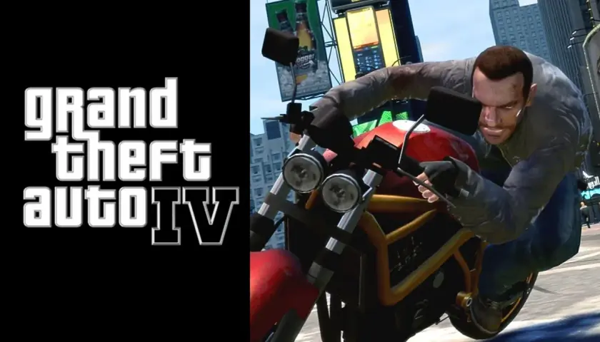 Niko Bellic sfreccia in moto a Liberty City, pronto a usare i trucchi di GTA 4 per seminare il caos.