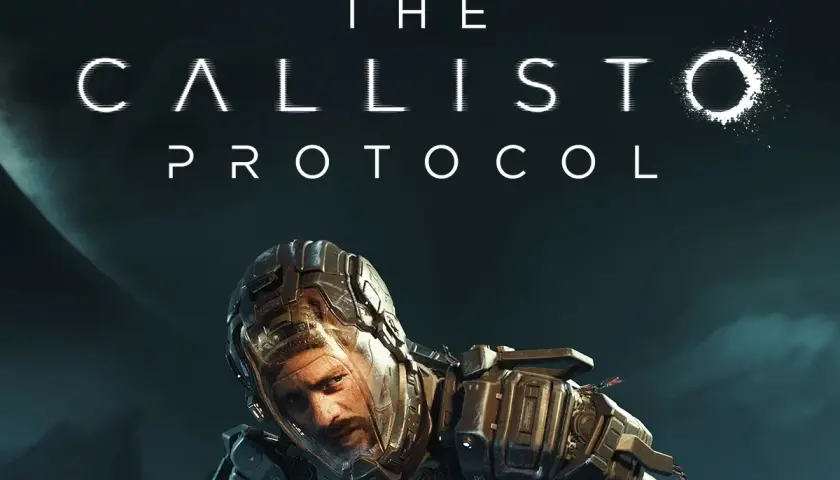 Un astronauta con casco futuristico guarda intensamente. Titolo: The Callisto Protocol recensione.