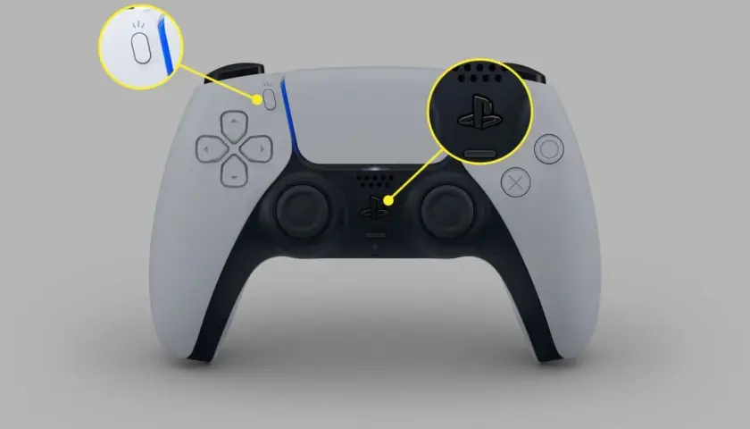 Controller DualSense PS5: premi il tasto PS e il tasto Crea per collegare il controller PS5 al telefono.