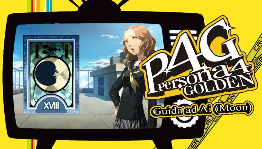 Haru Okumura, una delle persona 4 golden social links, appare accanto alla carta del Tarocco della Luna.