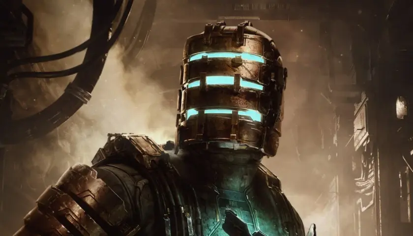 Isaac Clarke in armatura, pronto per la sua terrificante avventura. Dead Space Remake recensione.