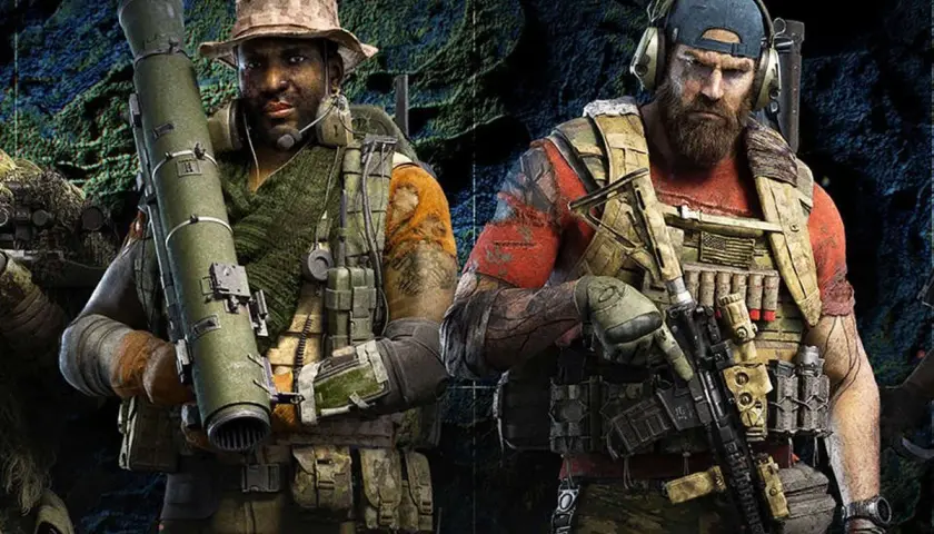 Due soldati in tenuta tattica, uno con un lanciarazzi, pronti per la battaglia. Un'immagine che anticipa la ghost recon breakpoint recensione.