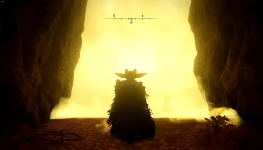 Un personaggio con un cappello a punta e un mantello scuro si erge di fronte a una luce accecante, pronto ad affrontare il boss finale di Elden Ring.
