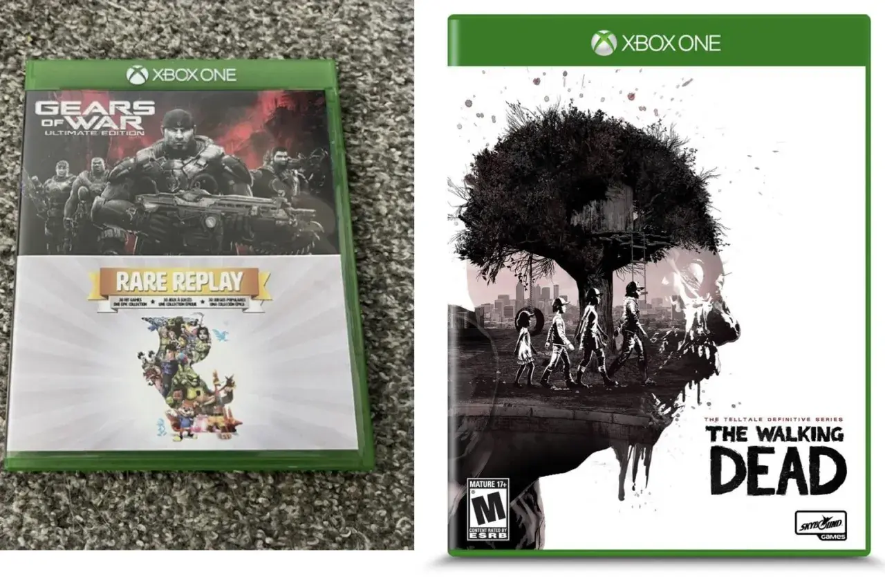 Copertine di Gears of War Ultimate Edition e The Walking Dead Telltale Definitive Series, due tra i migliori giochi Xbox One.