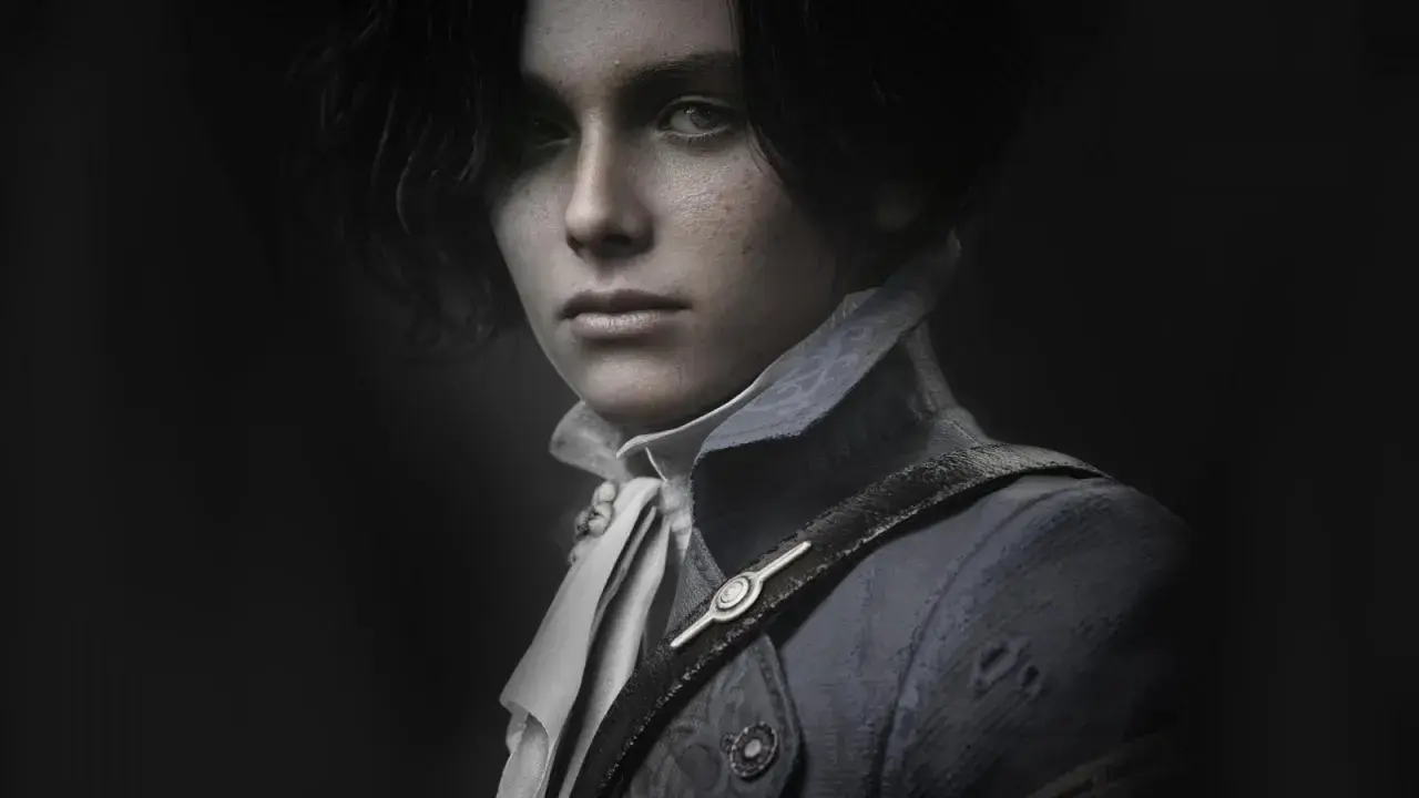 Ritratto di P, protagonista di Lies of P, con un'espressione intensa. Potrebbe essere un'immagine promozionale per il game pass.