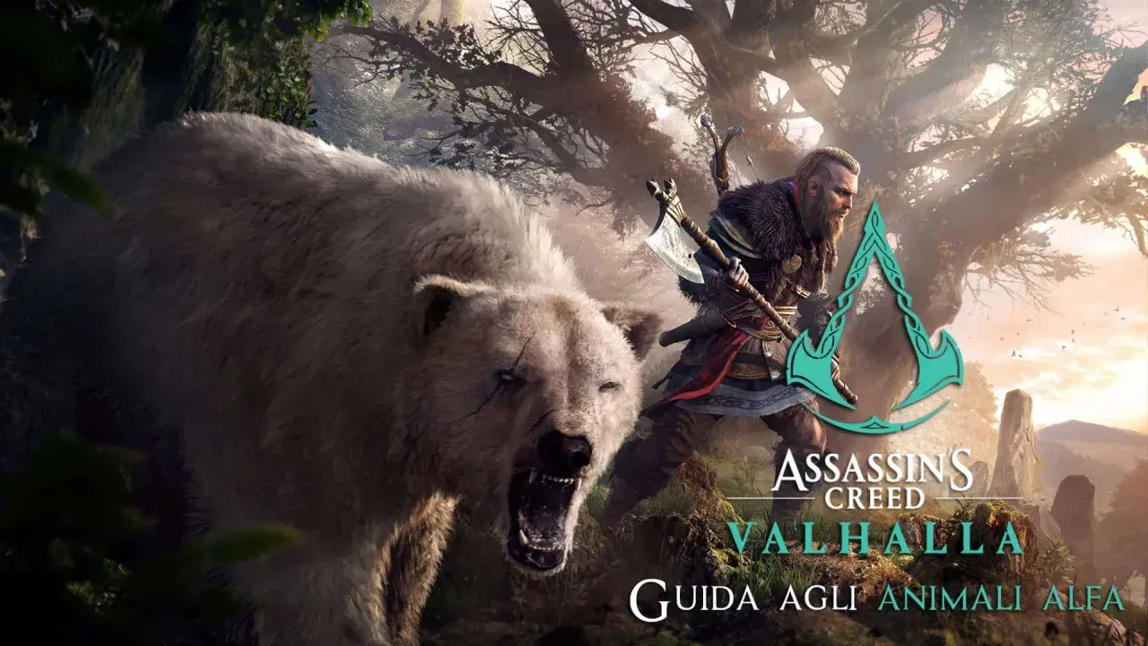 Un orso feroce attacca un guerriero vichingo in Assassin's Creed Valhalla. La guida agli animali leggendari ac valhalla ti aiuterà a sopravvivere.
