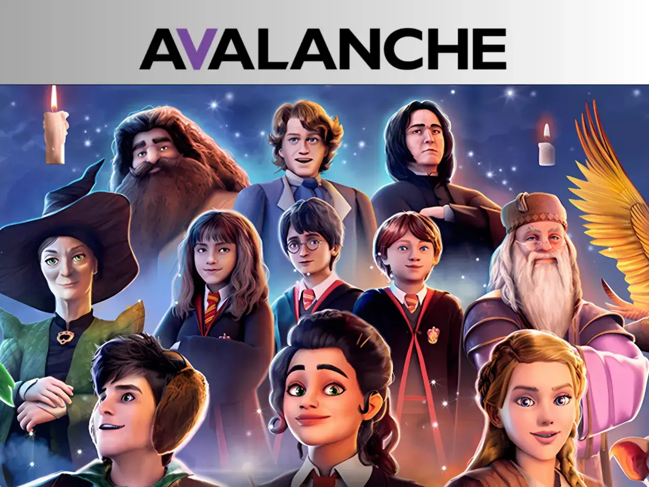 Personaggi di Hogwarts Legacy, un'avventura online ambientata nel mondo magico.