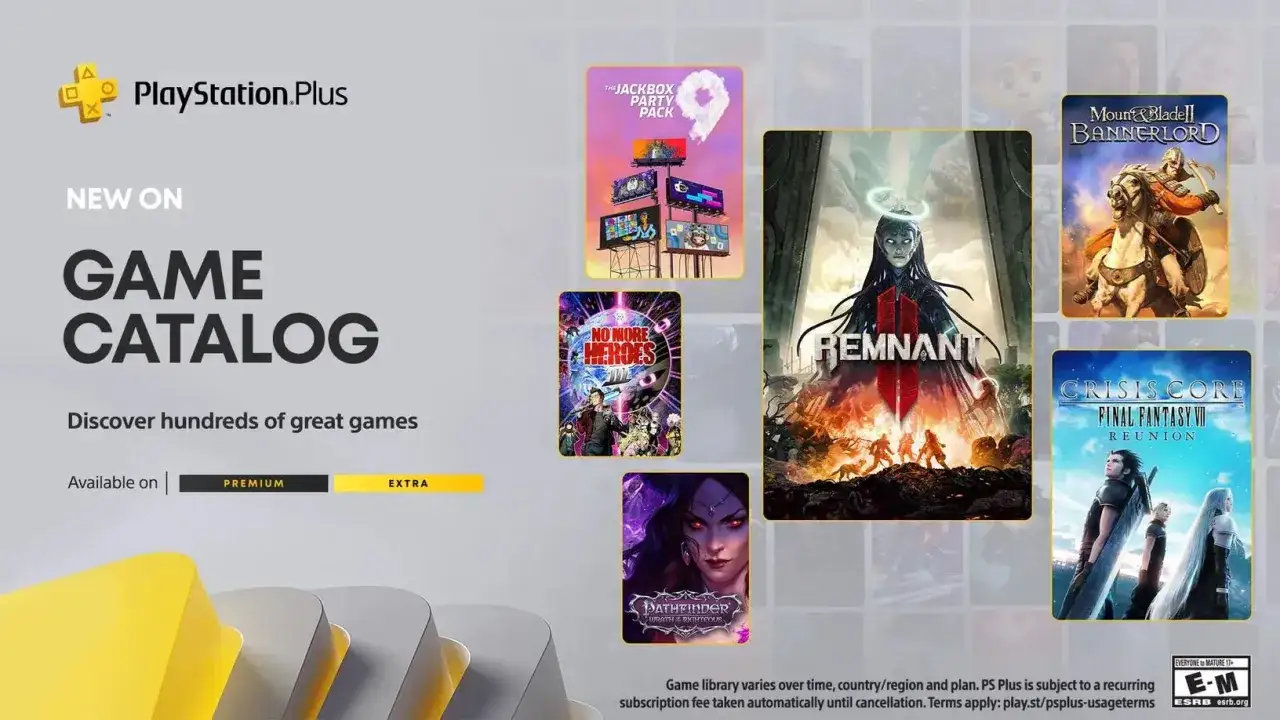 Scopri centinaia di giochi fantastici nel catalogo PlayStation Plus Extra, con titoli come Remnant II e Mount & Blade II: Bannerlord.