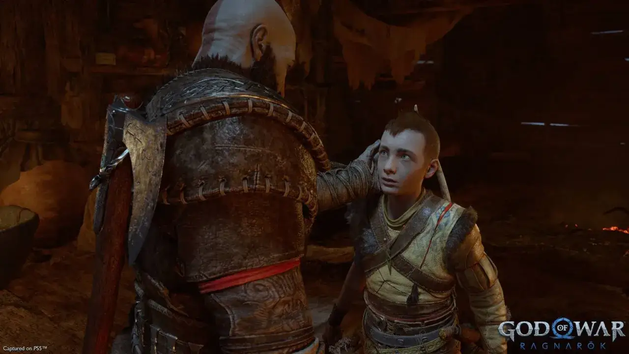 Kratos e Atreus in un momento intimo. Quanto dura God of War? Dipende da quanto tempo dedichi a esplorare e combattere.