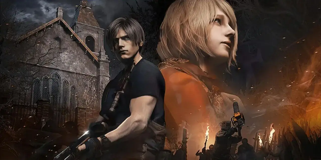 Leon e Ashley in un'atmosfera cupa, con una chiesa e nemici armati di motosega. L'uscita di Resident Evil 4 Remake è vicina.